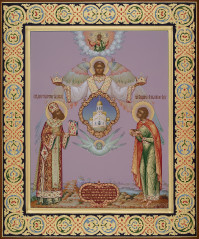 Димитрий Ростовский и Пантелеимон Целитель, 30х36, 2023 г.