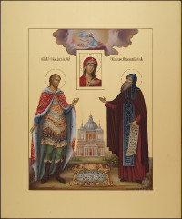 Александр Невский и Равноапостольный Кирилл, 30х36, 2021 г.