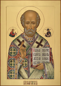 Николай Мирликийский, 50х70, 2025 г.