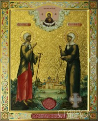 Ксенья Питербуржская и Матрона Московская, 40х50, 2014 г.