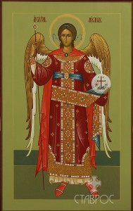 Архангел Михаил (мерная икона), 31х49, 2014 г.