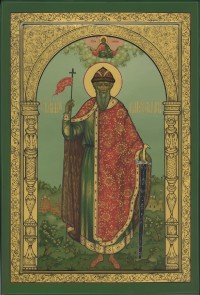 Владимир князь (мерная икона), 35х52, 2007