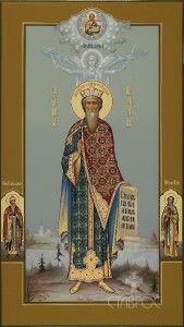 Владимир князь (мерная икона), 30х53, 2015