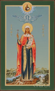 Анна мученица (мерная икона), 31х51, 2015 г.