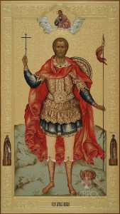 Максим мученик (мерная икона),30x53, 2016 г.