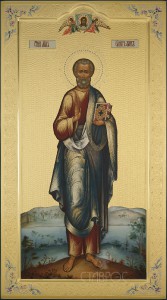 Марк апостол (мерная икона), 27x49, 2016 г.
