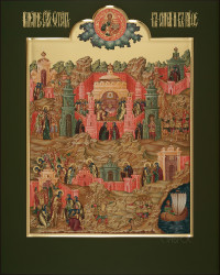 Избиение святых отцов в Синае и в Раифе, 40х50, 2020 г.