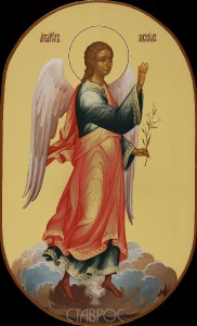 Царские врата,Архангел Гавриил, 21,5х35, 2015 г.