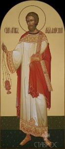 Местный ряд, дьяконские двери, Архидьякон Лаврентий, 73x166, 2016 г.