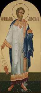 Местный ряд, дьяконские двери, Архидьякон Стефан, 73x166, 2016 г.