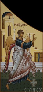 Царские врата, Архангел Гавриил, 32x68, 2015 г.
