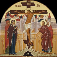 Деисусный ряд, Распятие Господне, 92x92, 2016 г.