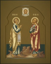 Апостолы Петр и Павел, 37х47, 2018 г.