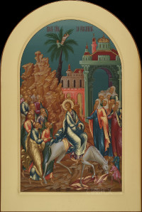 Праздничный ряд Вход Господень в Иерусалим, 29х43, 2021 г.