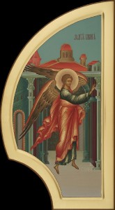 Царские врата, Благовещение, Архангел Гавриил, 22х40, 2019 г.