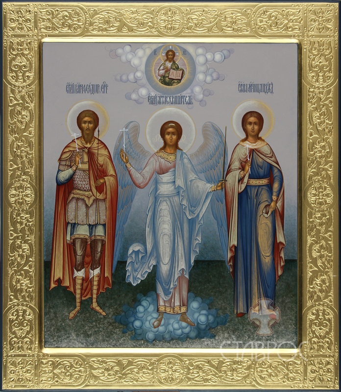 Федор Стратилат Ангел Хранитель Надежда семейная икона Semeynaya