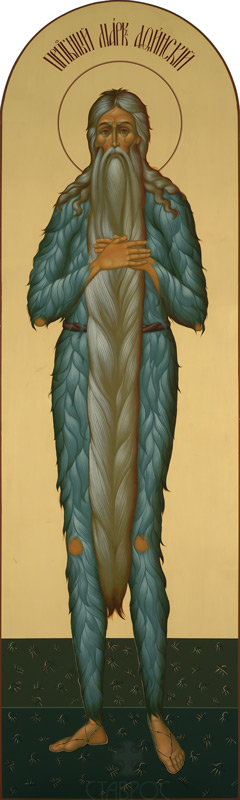 Рукописная икона Преподобный Марк Афинский