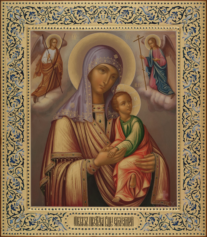 Рукописная икона Божией Матери Страстная