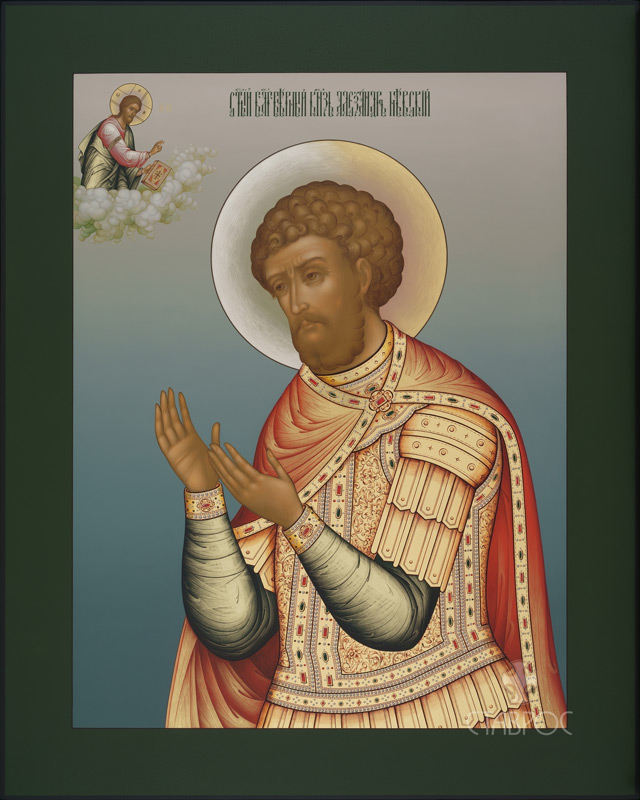 Рукописная икона Святой благоверный князь Александр Невский