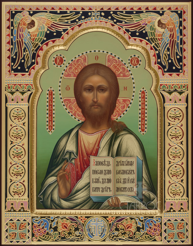 Рукописная икона Господь Вседержитель