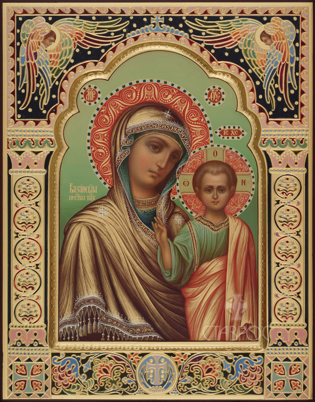 Рукописная икона Божией Матери Казанская