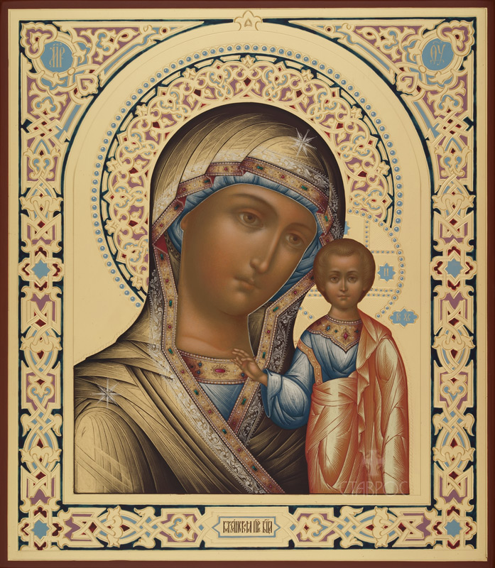 Рукописная икона Божией Матери Казанская