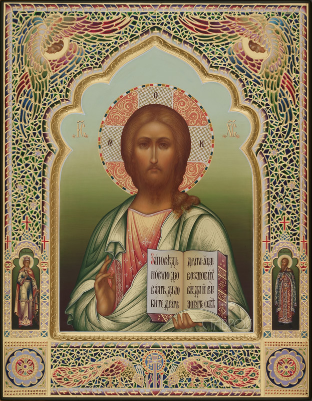 Рукописная икона Господь Вседержитель