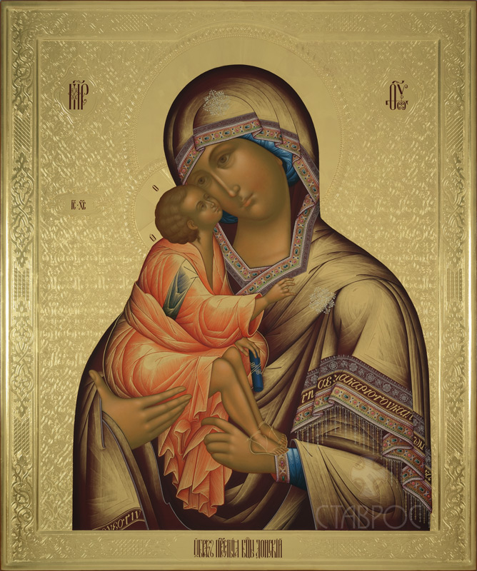 Рукописная икона Божией Матери Донская